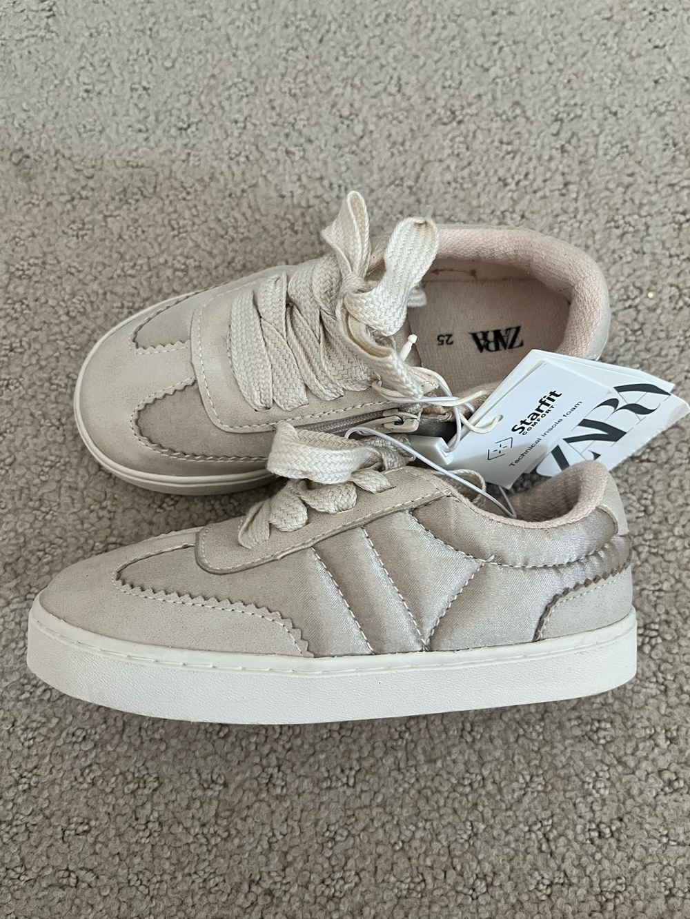 ZARA girls satin sneakers NWT